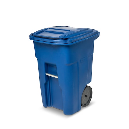 Toter Toter 48 Gal. Trash Can Blue with Quiet Wheels and Lid ANA48